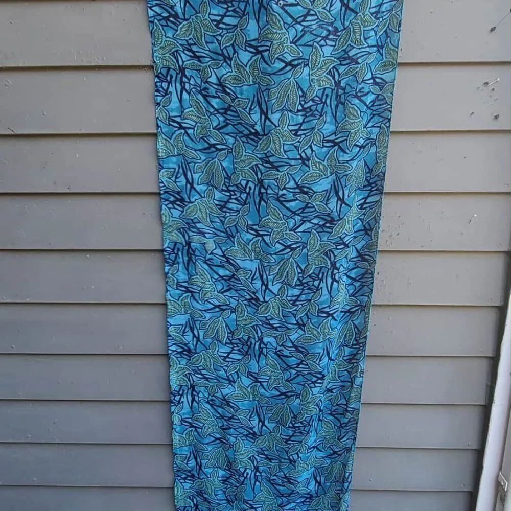 Blue Green Black Batik Scarf